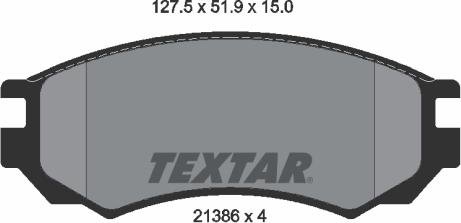 Textar 2138603 - Тормозные колодки, дисковые, комплект unicars.by