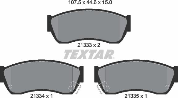 Textar 2133301 - Тормозные колодки, дисковые, комплект unicars.by