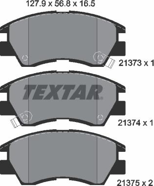 Textar 2137301 - Тормозные колодки, дисковые, комплект unicars.by