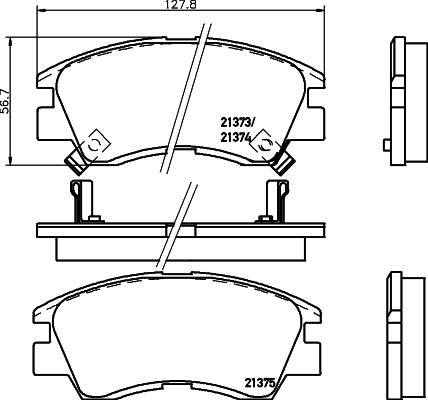 Textar 2137307 - Тормозные колодки, дисковые, комплект unicars.by