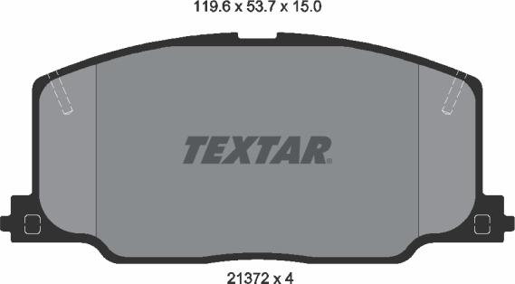 Textar 2137201 - Тормозные колодки, дисковые, комплект unicars.by