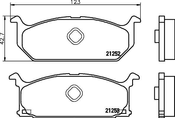 Textar 2125202 - Тормозные колодки, дисковые, комплект unicars.by