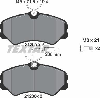 Textar 89010300 - Дисковый тормозной механизм, комплект unicars.by