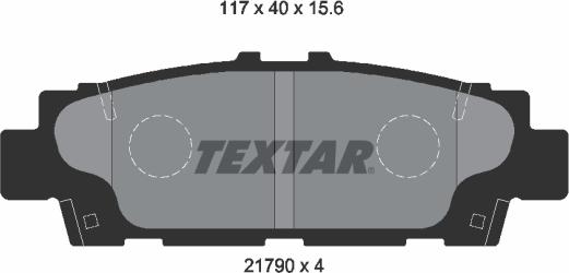 Textar 2179001 - Тормозные колодки, дисковые, комплект unicars.by