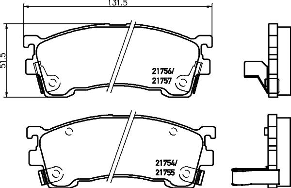 Textar 2175401 - Тормозные колодки, дисковые, комплект unicars.by