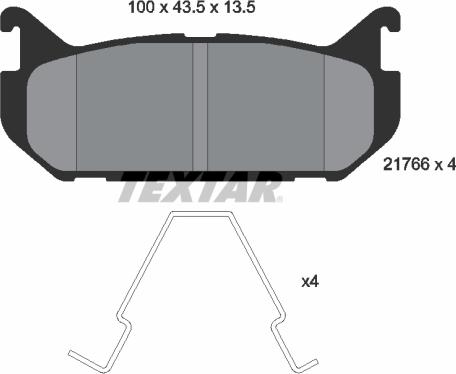 Textar 2176603 - Тормозные колодки, дисковые, комплект unicars.by