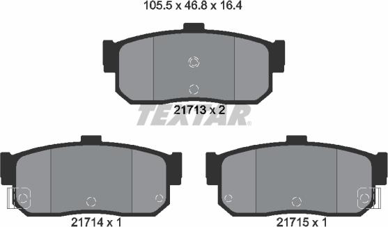 Textar 2171301 - Тормозные колодки, дисковые, комплект unicars.by