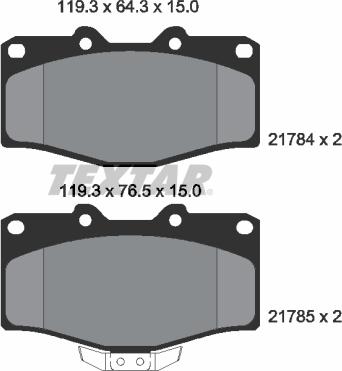 Textar 2178401 - Тормозные колодки, дисковые, комплект unicars.by