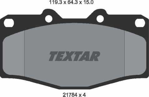 Textar 2178403 - Тормозные колодки, дисковые, комплект unicars.by