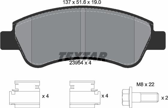 Textar 89008400 - Дисковый тормозной механизм, комплект unicars.by