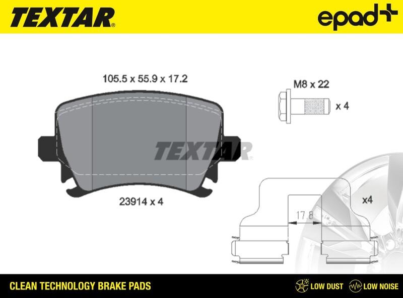 Textar 2391401CP - Тормозные колодки, дисковые, комплект unicars.by