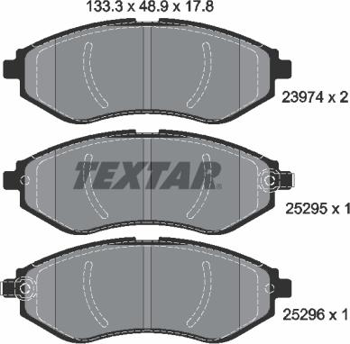 Textar 2397406 - Тормозные колодки, дисковые, комплект unicars.by