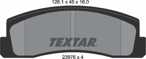 Textar 2397601 - Тормозные колодки, дисковые, комплект unicars.by