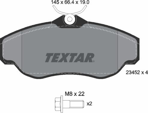 Textar 2345201 - Тормозные колодки, дисковые, комплект unicars.by