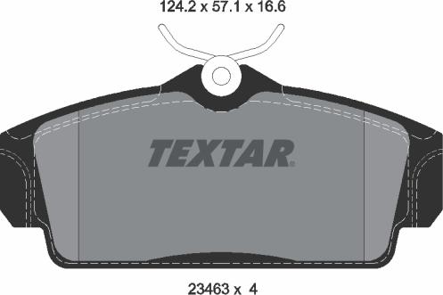 Textar 2346302 - Тормозные колодки, дисковые, комплект unicars.by