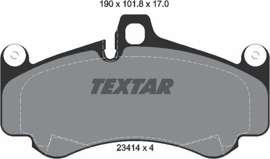 Textar 2341401 - Тормозные колодки, дисковые, комплект unicars.by