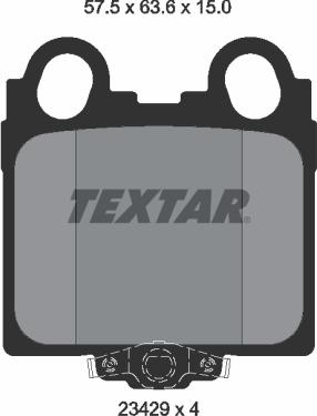 Textar 2342901 - Тормозные колодки, дисковые, комплект unicars.by