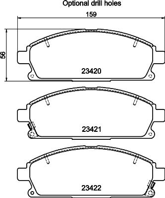 Textar 2342003 - Тормозные колодки, дисковые, комплект unicars.by