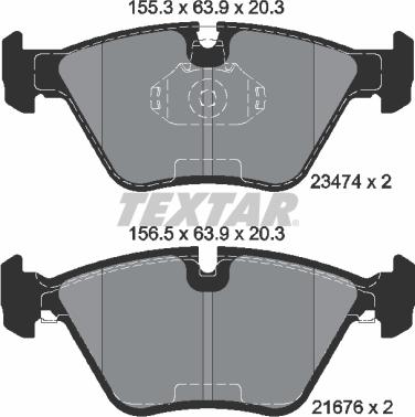 Textar 2347402 - Тормозные колодки, дисковые, комплект unicars.by