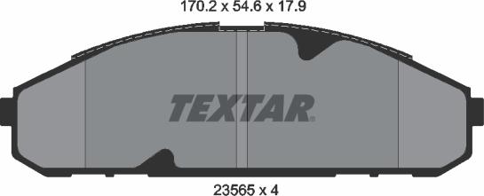 Textar 2356501 - Тормозные колодки, дисковые, комплект unicars.by