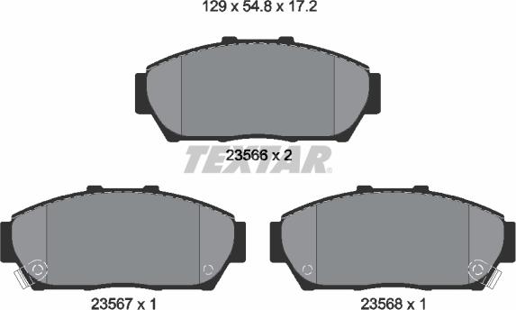 Textar 2356601 - Тормозные колодки, дисковые, комплект unicars.by