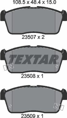 Textar 2350701 - Тормозные колодки, дисковые, комплект unicars.by