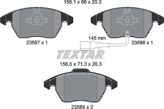 Textar 89016000 - Дисковый тормозной механизм, комплект unicars.by