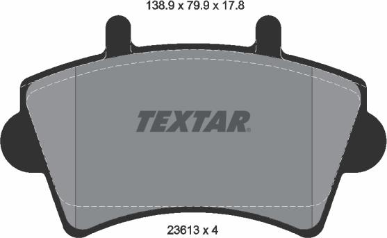 Textar 2361301 - Тормозные колодки, дисковые, комплект unicars.by