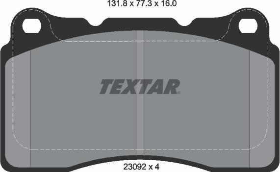 Textar 2309203 - Тормозные колодки, дисковые, комплект unicars.by