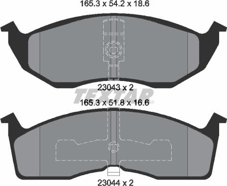 Textar 2304301 - Тормозные колодки, дисковые, комплект unicars.by