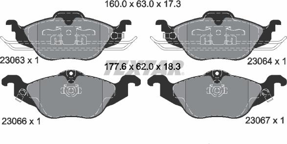 Textar 89004800 - Дисковый тормозной механизм, комплект unicars.by