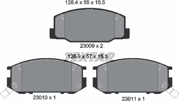 Textar 2300901 - Тормозные колодки, дисковые, комплект unicars.by