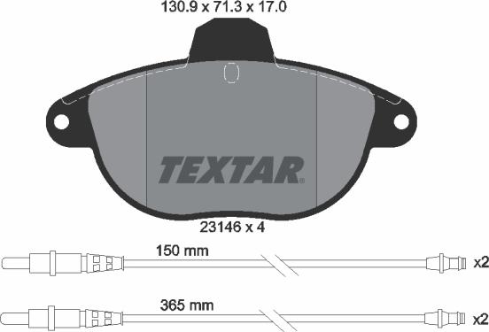 Textar 89013700 - Дисковый тормозной механизм, комплект unicars.by