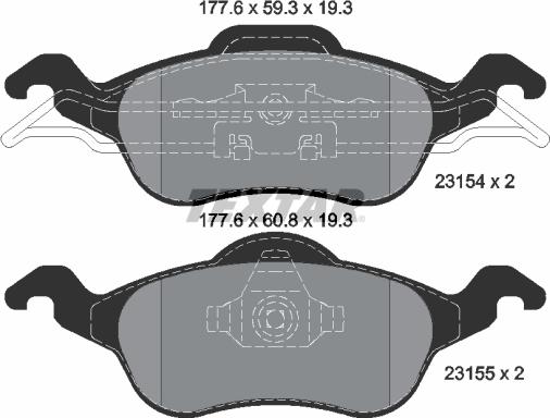 Textar 89005500 - Дисковый тормозной механизм, комплект unicars.by