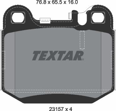 Textar 2315702 - Тормозные колодки, дисковые, комплект unicars.by