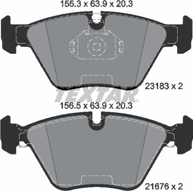 Textar 2318381 - Тормозные колодки, дисковые, комплект unicars.by