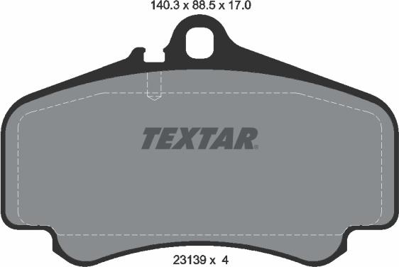 Textar 2313901 - Тормозные колодки, дисковые, комплект unicars.by