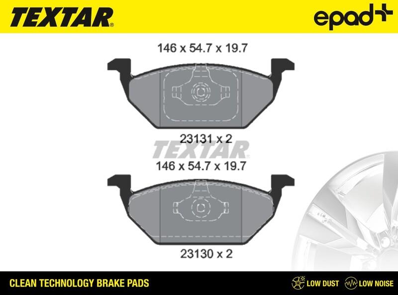 Textar 2313001CP - Тормозные колодки, дисковые, комплект unicars.by