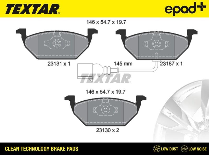 Textar 2313101CP - Тормозные колодки, дисковые, комплект unicars.by