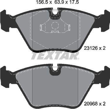 Textar 2312601 - Тормозные колодки, дисковые, комплект unicars.by