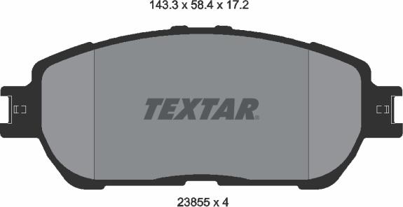 Textar 2385503 - Тормозные колодки, дисковые, комплект unicars.by