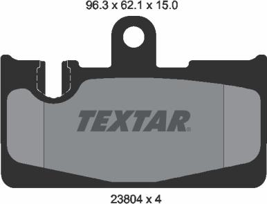 Textar 2380401 - Тормозные колодки, дисковые, комплект unicars.by