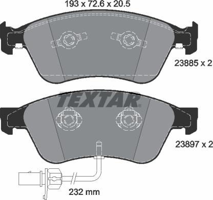 Textar TX0666 - Тормозные колодки, дисковые, комплект unicars.by