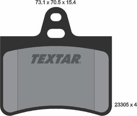 Textar 2330501 - Тормозные колодки, дисковые, комплект unicars.by