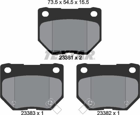 Textar 2338101 - Тормозные колодки, дисковые, комплект unicars.by