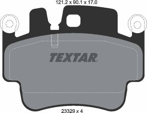 Textar 2332902 - Тормозные колодки, дисковые, комплект unicars.by