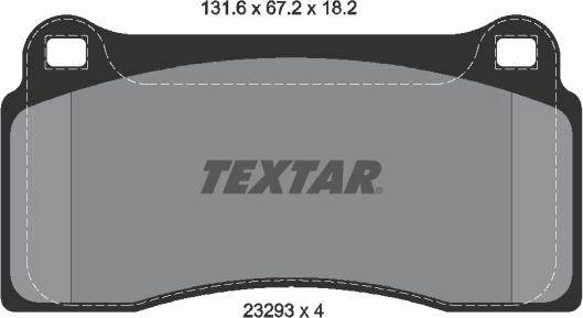 Textar 2329301 - Тормозные колодки, дисковые, комплект unicars.by