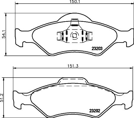 Textar 2320201 - Тормозные колодки, дисковые, комплект unicars.by