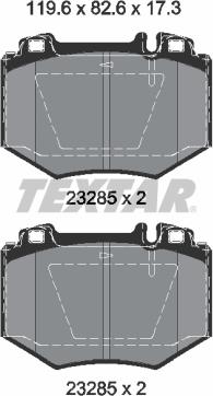 Textar 2328501 - Тормозные колодки, дисковые, комплект unicars.by