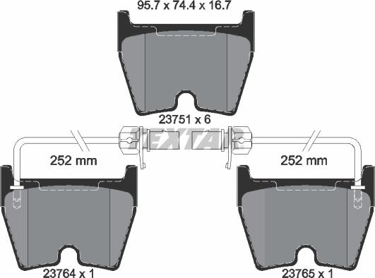 Textar 2375101 - Тормозные колодки, дисковые, комплект unicars.by